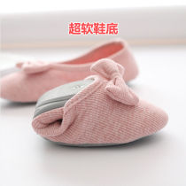 Moon Shoe One foot pedal Xia Bo Cute Postnatal Spring Autumn Big Code Bag Heel for pregnant woman Shoe Soft bottom Indoor breathable thick bottom