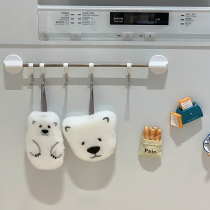 Cute cartoon bear head bear paw can be hung thickened sponge soft absorbent kitchen tableware sponge scouring cloth