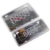 New traffic regulations Motorcycle stainless steel license plate frame frame Scooter license plate tray front and rear license plate frame bracket modification