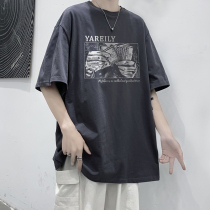 Day series short sleeves T-shirt mens 2022 new pure cotton summer ice silk Chains easing tide cards half sleeves Compassionate Clothing