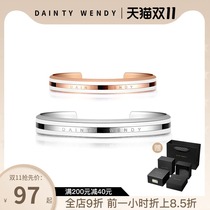 Light luxury dw couple bracelet a pair of men and women open bracelet couples bracelet ins niche design sense hand decoration tide