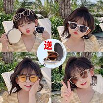 Folding children sunglasses Summer anti-UV boys girls shading baby sunglasses baby sunglasses wave fashion