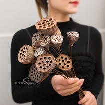 Dried lotus pods home immortality real flower decoration ornaments natural lotus root lotus flower arrangement living room decoration Chinese Zen
