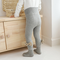 Baby plug-in pantyhose in autumn and winter thickening baby crotch big pp pantyhose high waist girl pantyhose