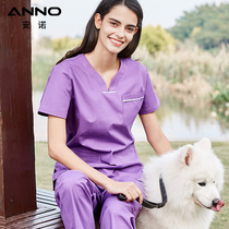 Anno surgical suit Hand washing suit Child care Dental work suit Nurse suit Short sleeve polyester cotton operating room isolation suit