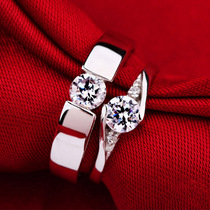 Zhou Shengsheng PT950 platinum ring 18k white gold for men and women a couple of wedding diamond ring gifts