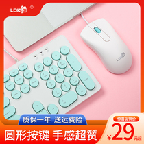 Wired keyboard and mouse set desktop office for Lenovo ASUS Apple laptop external keyboard and mouse