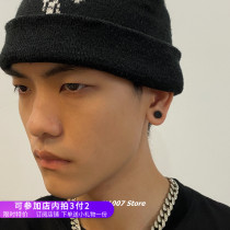 H1007 original design black ear clip male suction iron stone dummy ear nail design sensfeel silver magnet without earbuds ear decoration