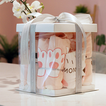 Newborn gift box newborn baby clothes meeting gift full moon 100 days old gift high grade cotton baby set
