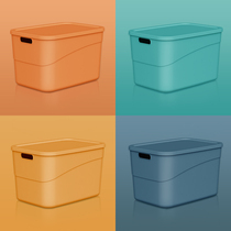 Sundry storage basket household plastic storage box sub toy snack wardrobe dormitory book covered finishing storage box