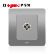 Rogrand switch socket panel Yidian alcohol sand steel one TV cable TV wall power supply 86 type