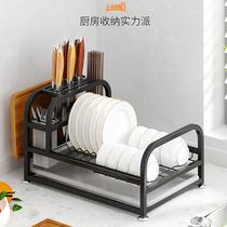Dishes dishes dishes storage racks kitchen washing and placing dishes drain racks cupboards chopsticks storage boxes countertops shelves