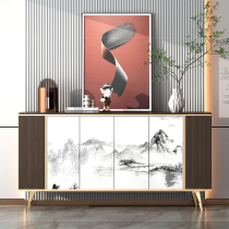 Light luxury entrance cabinet New Chinese painted dining side cabinet Living room modern partition shoe cabinet decorative cabinet Aisle locker