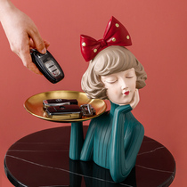 Door hanging key branch storage rack decoration ornaments door hanging key creative adhesive hook