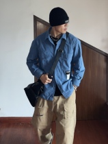 HYMG Hao people autumn and winter American retro casual tooling corduroy shirt men solid color long sleeve Joker Japanese