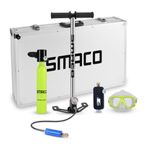 SMACO portable oxygen tank underwater deep diving light respirator scuba full set of professional bottle tube 1kg equipment