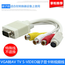 High quality compatible computer to TV cable VGA to AV video cable VGA to s terminal line vga to TV