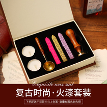 European style vintage hot paint seal set postmark wax envelope seal seal thousand letters animation blessing language