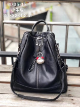 New leather backpack women's 2021 new fashion cowhide large capacity travel backpack zipper bag student tide