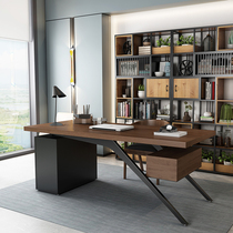 Modern simple solid wood boss Office table and chair industrial wind office supervisor computer desk can be customized color size