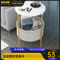 Small coffee table mini sofa side cabinet light luxury small round table living room simple small household bedside table table