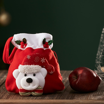 Christmas Socks Gift Bag Christmas Eve Apple Candy Small Gift Children Kindergarten Christmas Ornaments Snap Rings