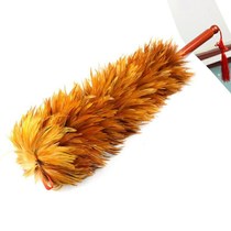 Chicken feathers Zen dust removal and Ash pure handmade old-fashioned feather duster does not fall off household car telescopic cleaning blanket