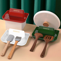 Multifunctional spatula rack kitchen storage countertop pot cover mat shelf household soup spoon rack for shovel chopsticks pot cover rack