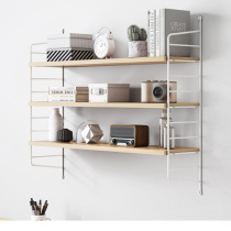 Punch-free wall storage rack wall hanging living room wall Wall Wall single-shaped partition layered storage rack hanging wall bookshelf
