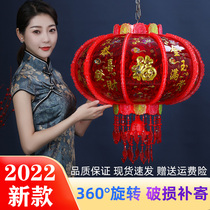 New Year lantern Colorful rotating horse lantern led balcony decoration Red lantern Wedding housewarming gate Spring Festival lantern