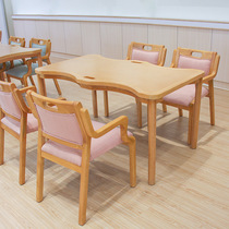 Custom Aged Home Furnishings Solid Wood Table Suitable for aged armrests leaning back armchair Dining Room Dining Chair
