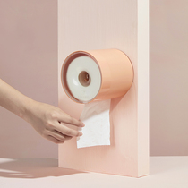 Toilet roll paper holder wall-mounted non-perforated roll paper tube wall waterproof paper extraction toilet roll paper rack roll paper box