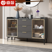 Side cabinet modern simple tea cabinet light luxury wine cabinet one wall home Nordic living room locker cabinet