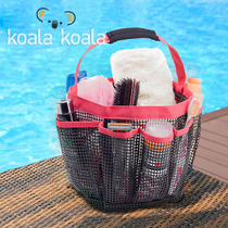 Mesh portable swimming bag large women beach bag gym toiletries separation bag beach bag bath