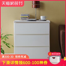 Alice three-story bedside table plastic drawer bedside cabinet storage modern bedroom multi-layer thickened Alice