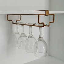 Nail-free hanging goblet rack Kitchen wine glass drain rack Installation-free hanging cup rack Wine cup rack Nail-free installation