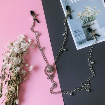 Palace Bell Milk Clip Bell Cute Metal Chain Clitoral Clip Binding Whole Body Bundle Tuning Sexy Alternative Toy