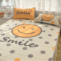Machine Washable Cartoon Cool Mat Three Sets Folding Home Soft Mats Dorm Air Conditioning Mat single 1 2 m Latex Mat