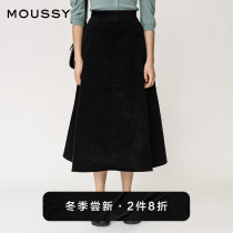 MOUSSY Spring and Autumn New Japanese corduroy fishtail casual long skirt 010DA530-7300