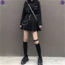 Urban sexy beauty single set autumn dark JK uniform long sleeve shirt pleated skirt fashion worker