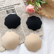Summer breathable breast patch chest patch reusable nipple patch anti-bump black skin tone eight flower shape underwear chest pad