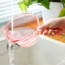 Water scoop Transparent household kitchen thickened plastic water drift with handle Bath scoop water scoop Water scoop Long handle shampoo spoon
