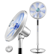 Emmett electric fan FSW63DR DC frequency conversion household remote control floor fan 8-character pendulum head seven leaf vertical fan