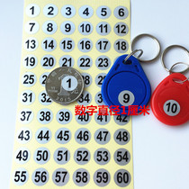 1-180 number number 10mm microphone key access number nail sticker waterproof label sticker