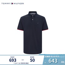 TOMMY HILFIGER MENS 2021 SPRING NEW COTTON TRIMMED SHORT-SLEEVED POLO SHIRT 08578A6535
