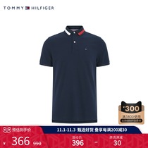 Tommy mens simple casual color color lapel collar small embroidered label short sleeve polo shirt C8878E7389