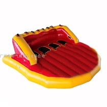 Yuexuan amusement outdoor water inflatable sofa boat tow water inflatable tow ring 4 popular cushion boat tow boat set