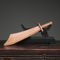 Solid wood childrens toys solid wood head knife Mini small wood knife children wooden weapon short knife curved big knife