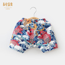 Long life rich and expensive baby shorts male and female outside wearing large pp pants children pure cotton loose and thin casual pants summer
