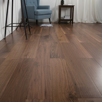 Niga North American black walnut three layers of solid wood composite floor 15mm household lock button geothermal hot wood floor